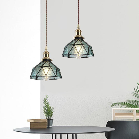 Lantern Industrial Glass Metal Pendant Light