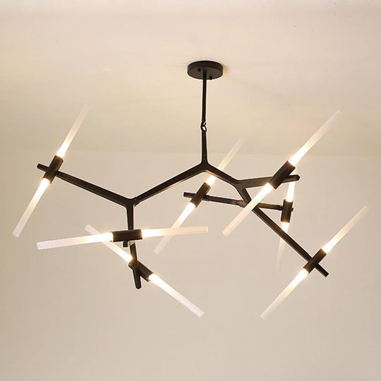 Industrial Drone-Shaped Brass Sputnik Chandelier – 14-Light LED