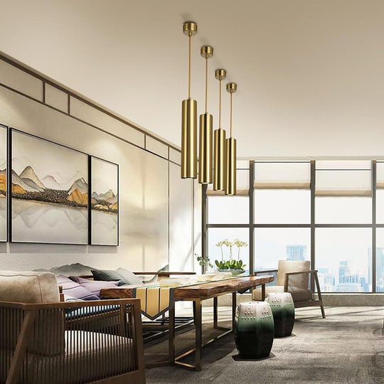 Unique Elongated Linear Metal Industrial Kitchen Island Pendant Light