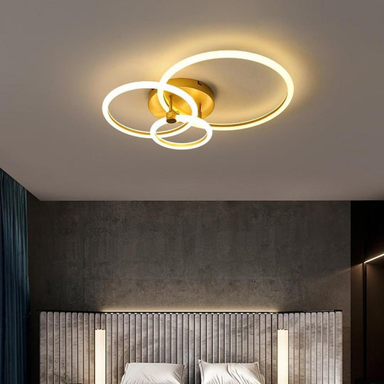Circular Ring Dimmable LED Modern Flush Mount Ceiling Light
