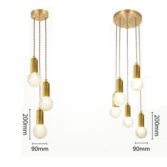 Acrylic Bubble Globe LED Modern Pendant Light Hanging Lamp Island Light