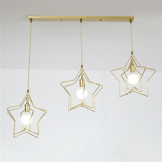 Multi Star Shaped Modern Metal Pendant Lighting