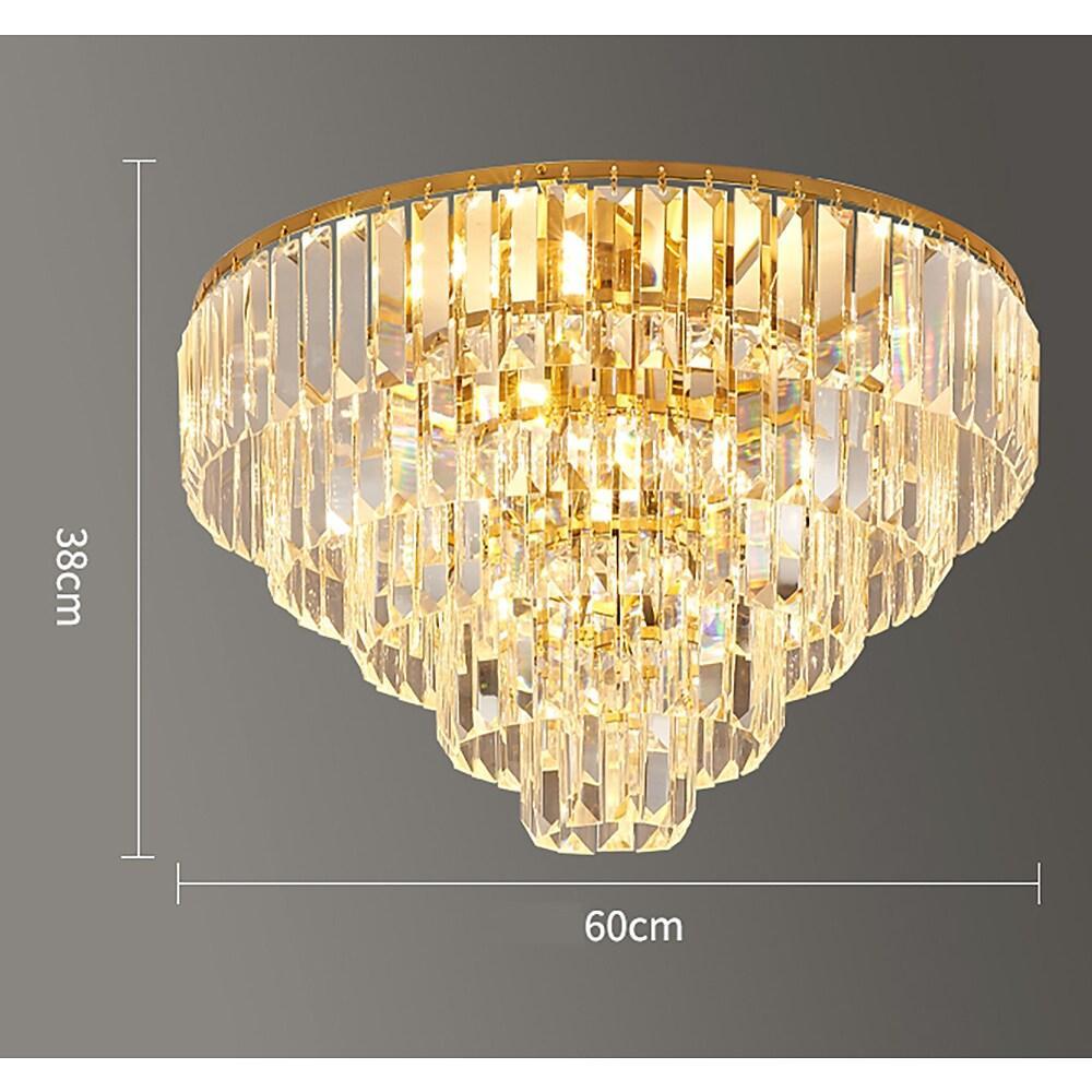 Candelabra Crystal LED Flush Mount Ceiling Light