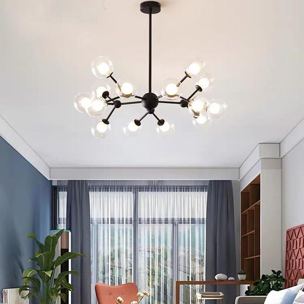 Modern Cluster Sputnik 15-Light Glass LED Chandelier
