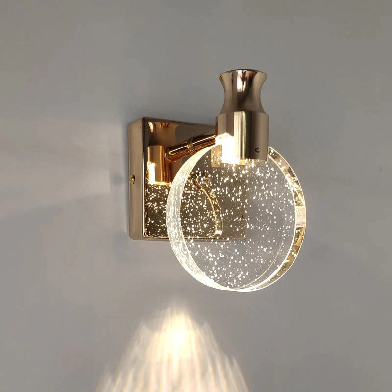Simple Crystal LED Wall Lamp for Bathroom Bedroom