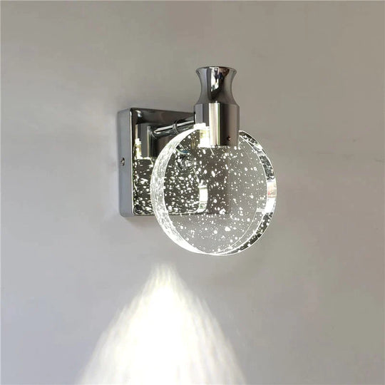 Simple Crystal LED Wall Lamp for Bathroom Bedroom