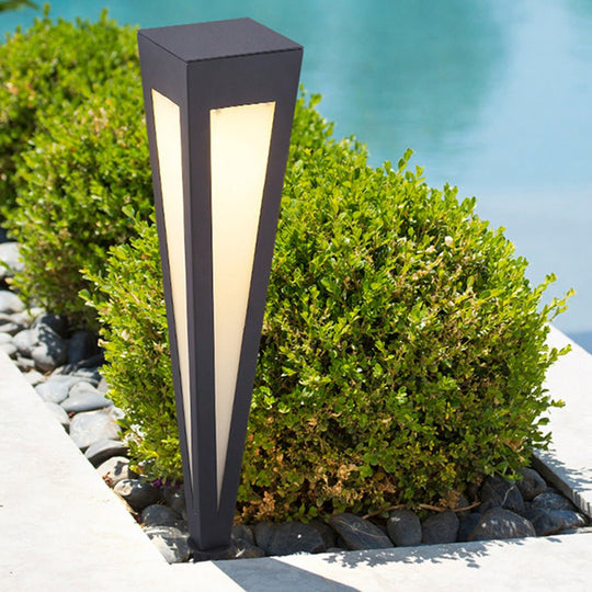Adjustable RGB Solar LED Pathway Light with Square Top and Conical Base