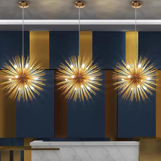 Unique Globe Design LED Electroplated Metal Pendant Light