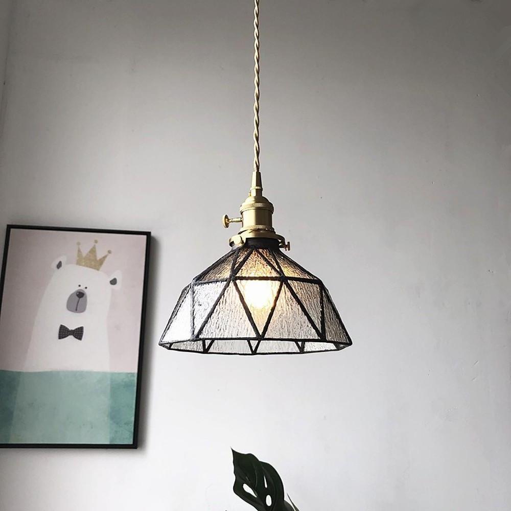 Lantern Industrial Glass Metal Pendant Light