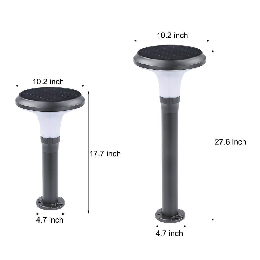Sleek Black Solar LED Lawn Path Light – Contemporary Outdoor Lighting
