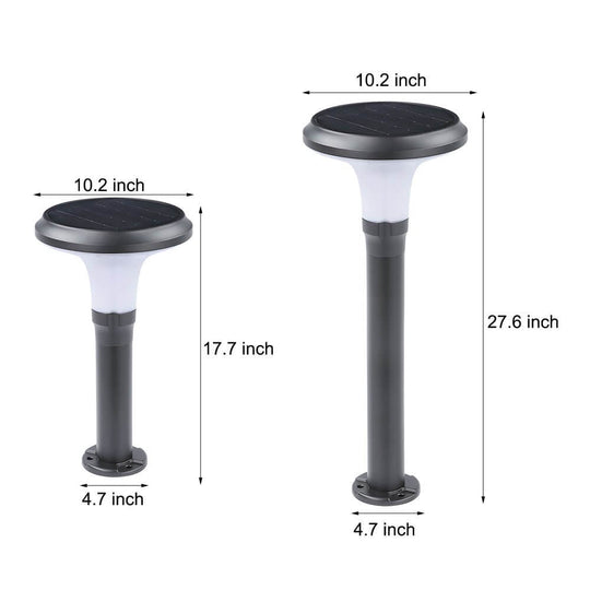 Sleek Black Solar LED Lawn Path Light – Contemporary Outdoor Lighting