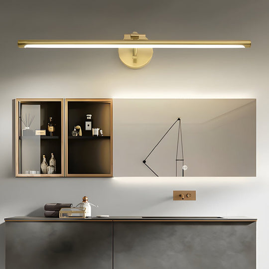 Sleek Rotatable Copper LED Bathroom Vanity Light Over Mirror