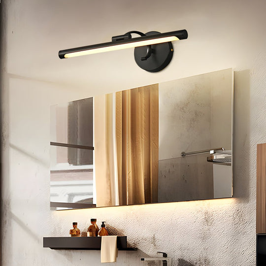 Sleek Rotatable Copper LED Bathroom Vanity Light Over Mirror