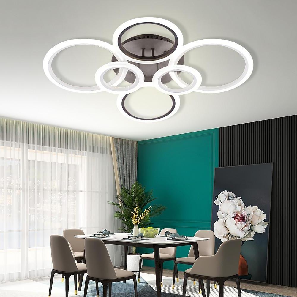 Circles Aluminum Acrylic Flush Mount LED Ceiling Light