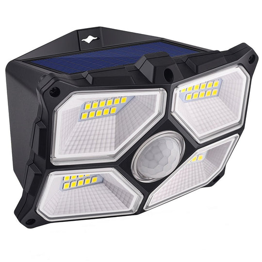 Solar Motion Sensor LED Outdoor Wall Lamp Waterproof Garden Light