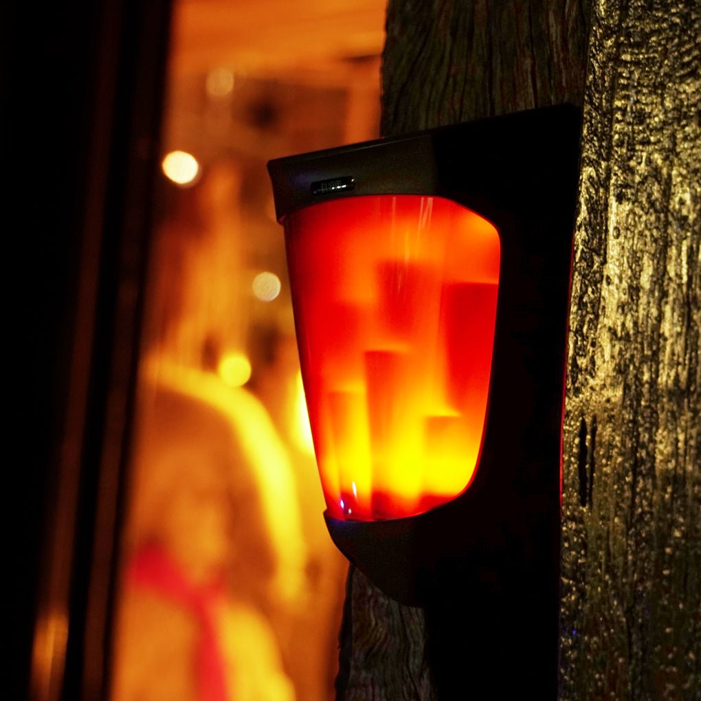Solar Energy LED Outdoor Flame Wall Lamp