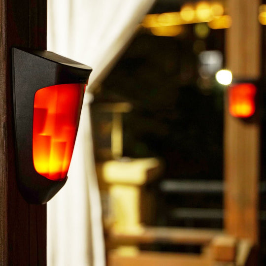Solar Energy LED Outdoor Flame Wall Lamp
