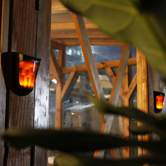 Solar Energy LED Outdoor Flame Wall Lamp