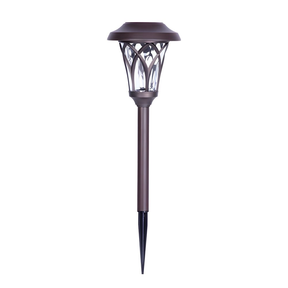 Solar Glass & Metal LED Stake Lawn Light