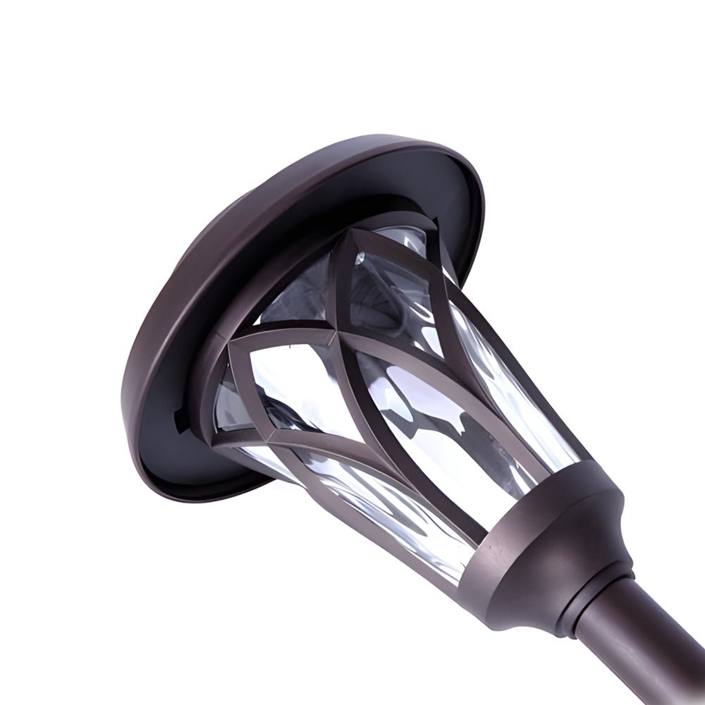 Solar Glass & Metal LED Stake Lawn Light
