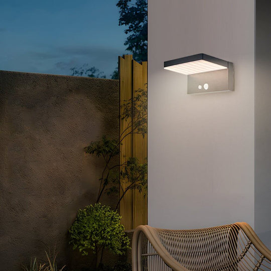 Solar Powered LED Motion Sensor Outdoor Wall Light