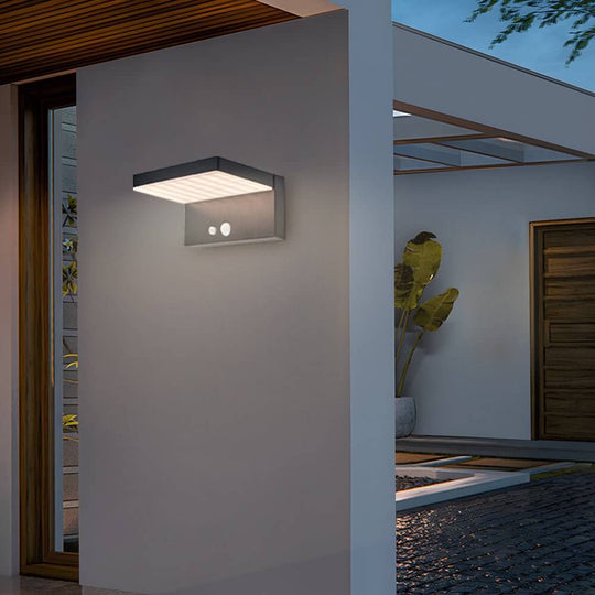 Solar Powered LED Motion Sensor Outdoor Wall Light