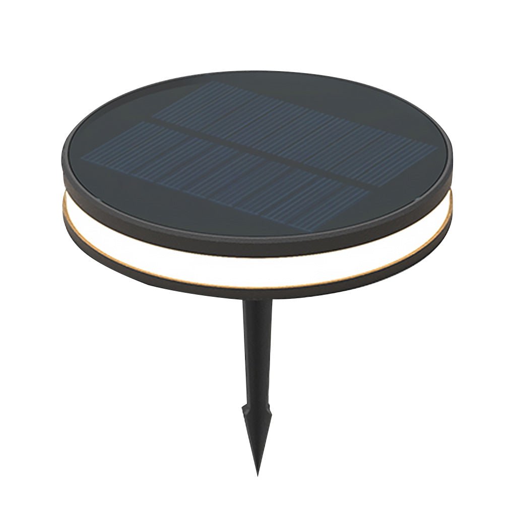 LED Waterproof Ground Dish Lights with Solar Top & Side Emitting Design