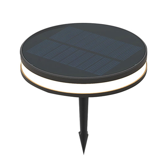 LED Waterproof Ground Dish Lights with Solar Top & Side Emitting Design