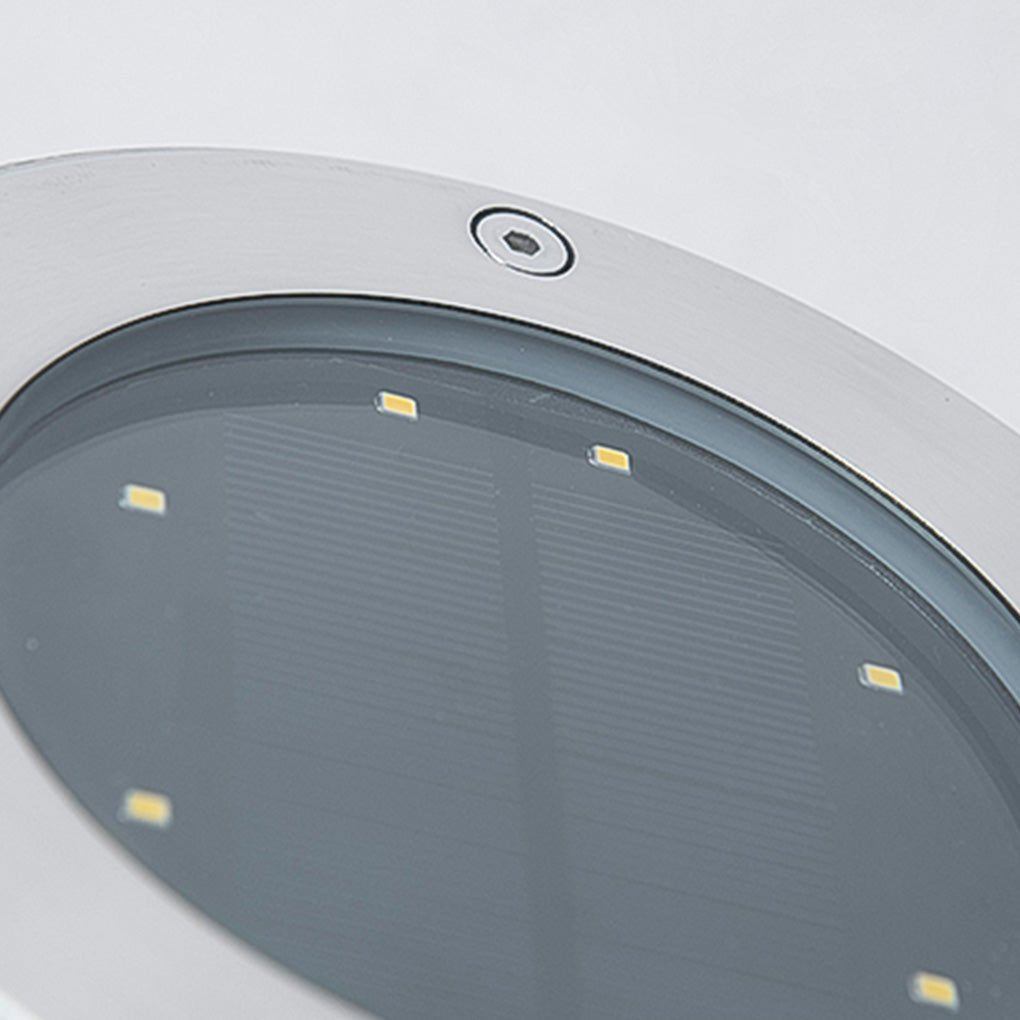 LED Waterproof Ground Dish Lights with Solar Top & Side Emitting Design