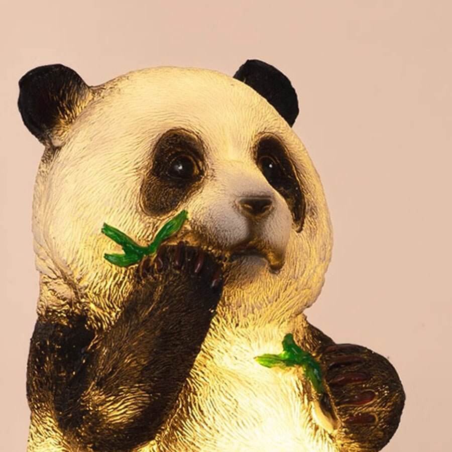 Solar Panda and Bamboo Garden LED Outdoor Lamp