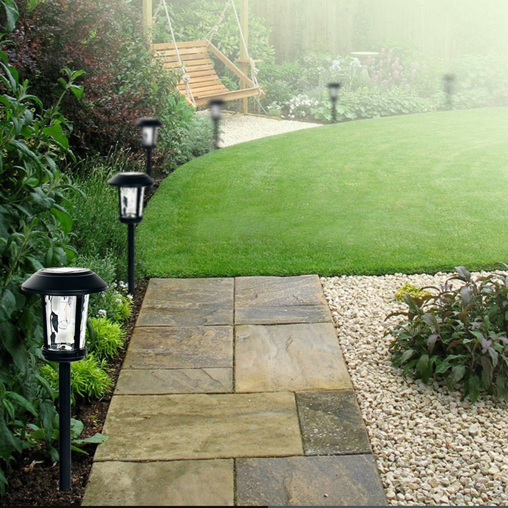 Elegant Solar LED Outdoor Post Light with Water Glass Lens