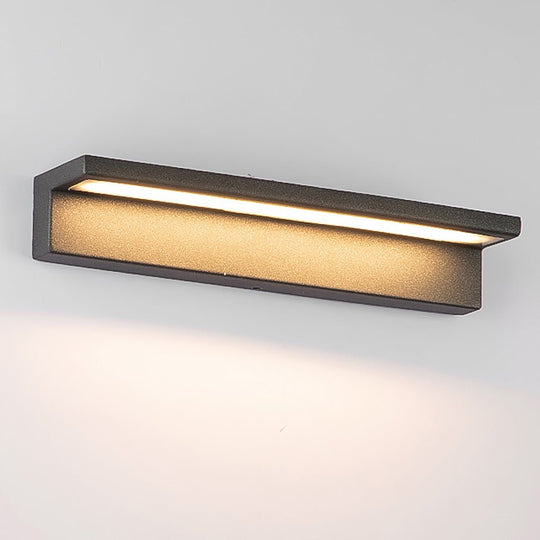 Contemporary Rectangle Weatherproof Stainless Steel Outdoor Wall Light