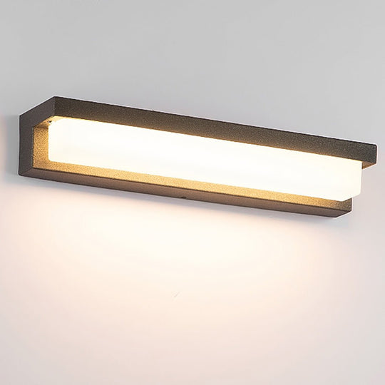 Contemporary Rectangle Weatherproof Stainless Steel Outdoor Wall Light