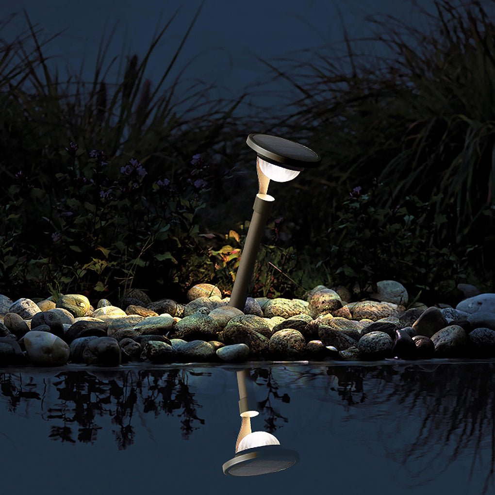 Conical Floating Top Solar Pathway Light Auto On Off Waterproof Outdoor Lamp