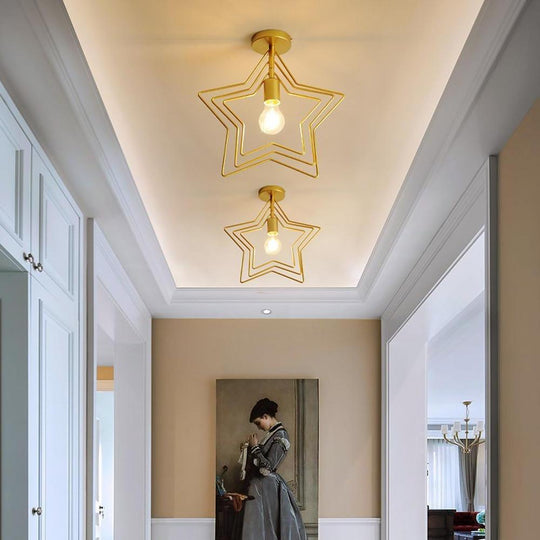 Multiple Metal Star LED Modern Pendant Lighting