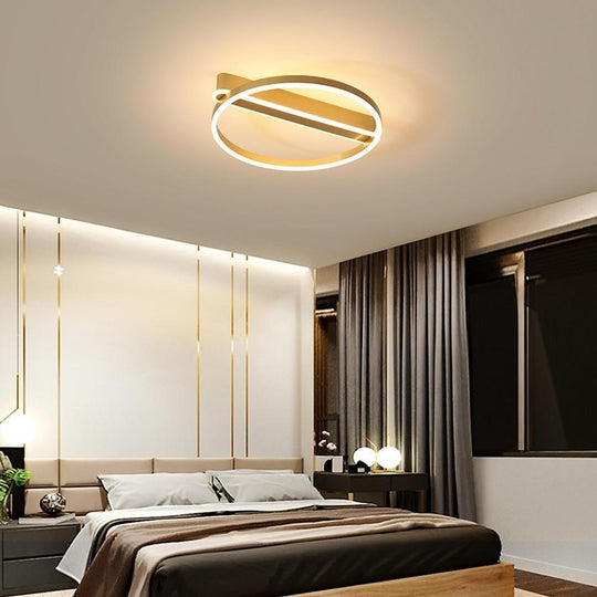 Circle Linear Dimmable LED Modern Ceiling Light – Flush Mount Design