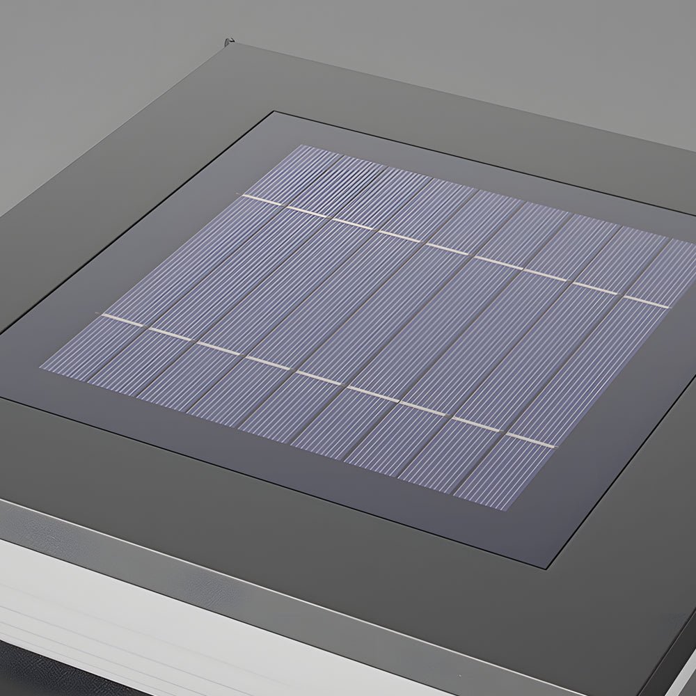 Square Metal Solar LED Outdoor Post Light