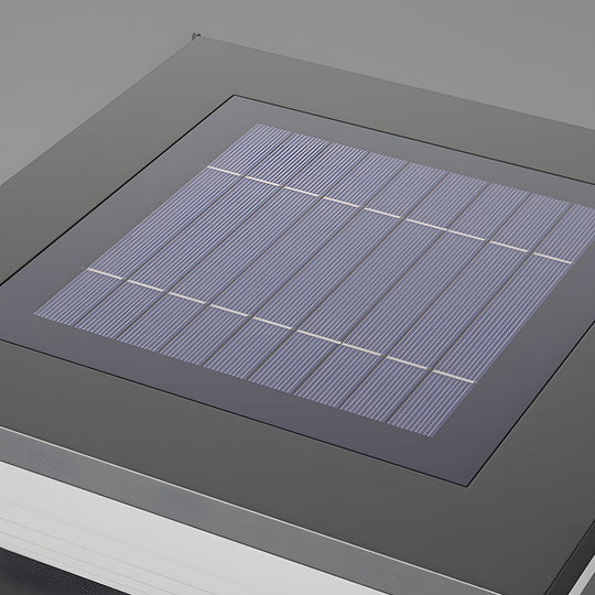 Square Metal Solar LED Outdoor Post Light