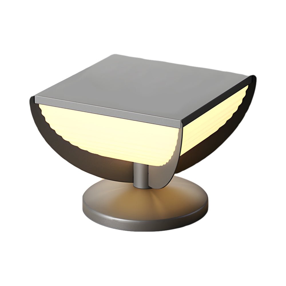 Square Metal Solar LED Outdoor Post Light