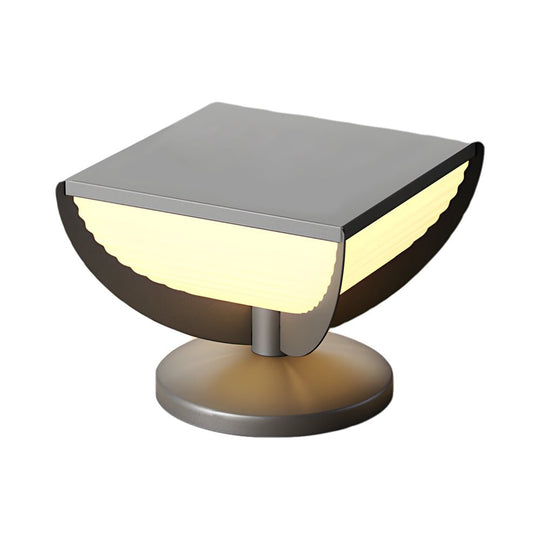 Square Metal Solar LED Outdoor Post Light