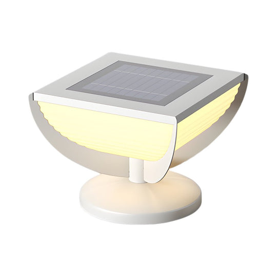 Square Metal Solar LED Outdoor Post Light