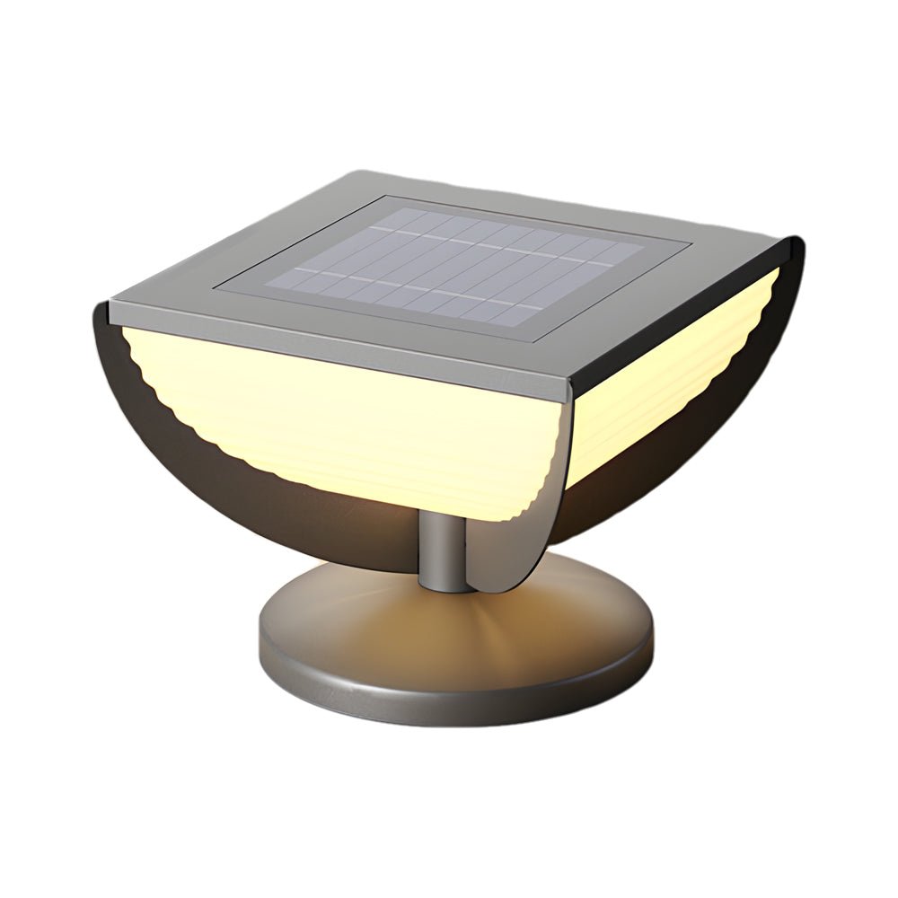 Square Metal Solar LED Outdoor Post Light