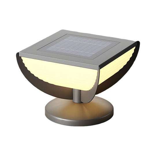 Square Metal Solar LED Outdoor Post Light
