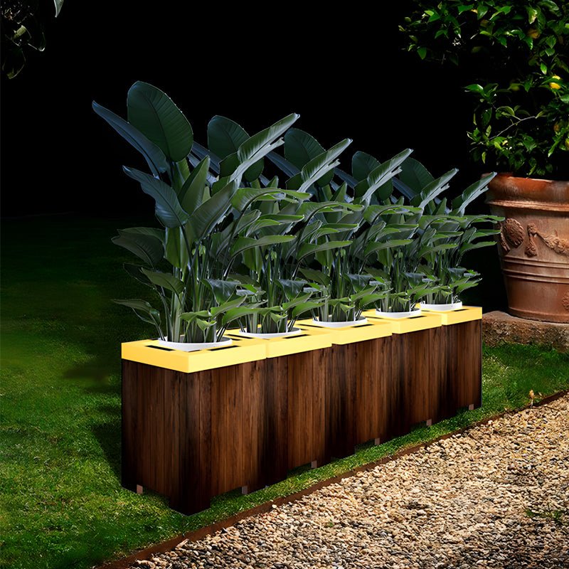 Square Waterproof Illuminated Planter LED Solar Light