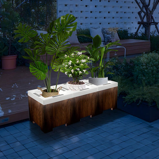 Square Waterproof Illuminated Planter LED Solar Light