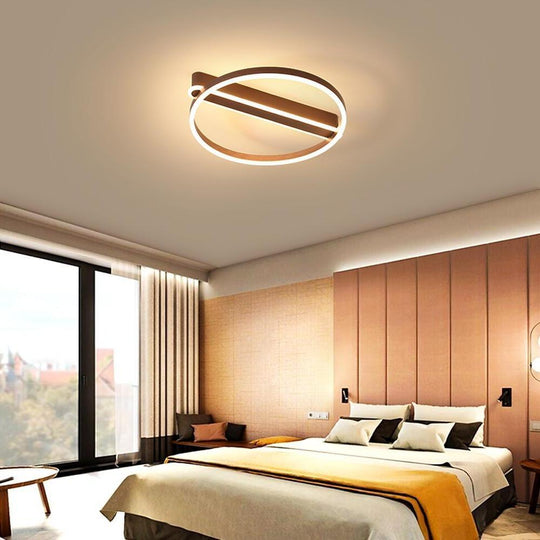 Circle Linear Dimmable LED Modern Ceiling Light – Flush Mount Design