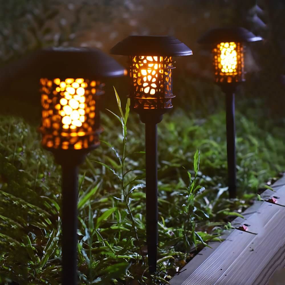 Solar Black Flame Effect Pathway Stake Light