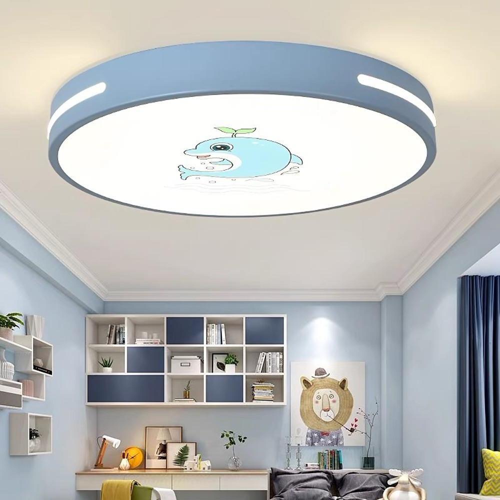 Circular Cute-Pattern LED Modern Flush Mount Ceiling Light