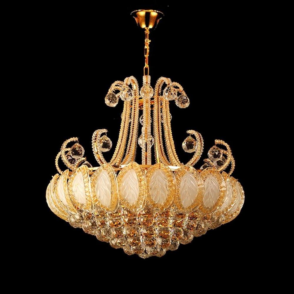 8-Light Modern Gold/Silver Vintage Crystal LED Chandelier – Drum Pendant Light
