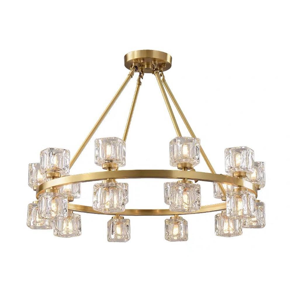 Circles Spotlights Industrial Brass LED Chandelier Ceiling Light